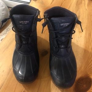 Sperry Top Sider Waterproof Duck Boots, navy size 7.5 Women’s